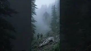 Туристы встретили снежного человека в туманном лесу штата Вашингтон