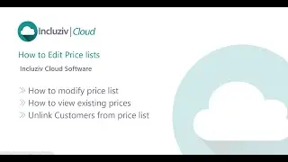 How to edit Customer Price Lists