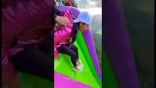 She Slides Off a Cliff&hellip; and Loves It 😱