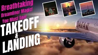 Qatar Airways Takeoff | Live Camera Views & Night Flight Experience