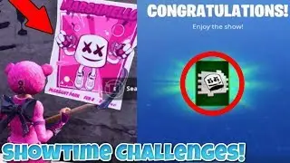 Search A Showtime Poster Location! Fortnite Marshmello Challenge Guide! Fortnite Marshemllo Spray!