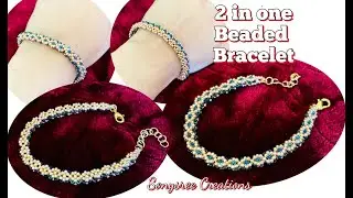 2 in one Beaded rope Bracelet || DIY Beaded Bracelet || Seed Beads Bracelet