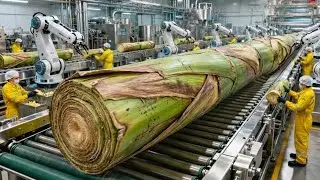 Inside the Largest High-Tech Banana Stem Factory You've Never Seen Before (Full Process