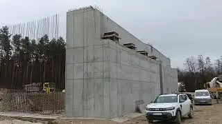 WS 28   betonowanie ostatniego trzonu korpusu przyczółka P2JL