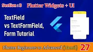 Flutter TextField vs TextFormField in Tamil | Validation & Form Explained | Dilip Coder Easy Learn