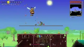 Terraria on PC: Queen bee (boss fight)