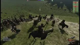 Kublai facing Southern Empire army in open field daylight battle with over a thousand soldiers
