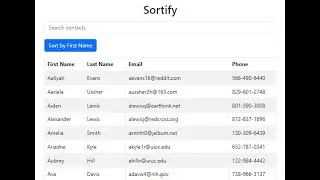 React Task 4: React Contact Keeper App Tutorial | Sort & Search Contacts with React-Bootstrap