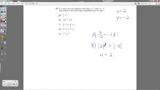 ACT Question #55 - Inequalities and Real Numbers
