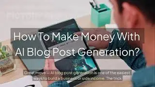 How To Make Money With AI Blog Post Generation