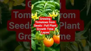Growing Tomatoes from Seeds | Full Plant Growth Time Lapse #garden #easyfarming #growsomething