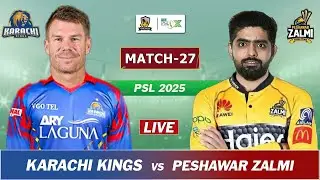PSL LIVE : PESHAWAR ZALMI vs KARACHI KINGS MATCH 27 LIVE COMMENTARY | PZ vs KK LIVE