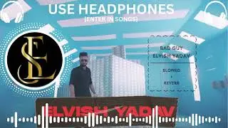 BAD GUY FT.ELVISH YADAV || ELVISH YADAV || DG IMMORTALS || SLOWED + REVERB || ENTER IN SONGS