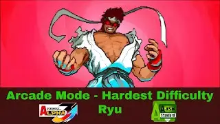 Ryu - A-ISM - Hardest Difficulty - Arcade Mode - Street Fighter Alpha 3 (Dreamcast) [1CC]