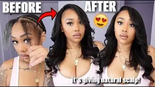 UNDETECTABLE BLOW OUT WIG 😍 | Kinky Straight Half Wig Review ft HERGIVENHAIR