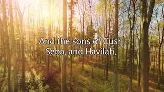 Genesis 10:7 - And the sons of Cush; Seba, and Havilah, and Sabtah - Bible Verses for Presentations
