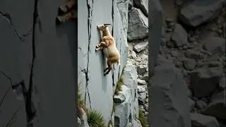 Impossible Climb #shorts #viralvideo #mountaingoat