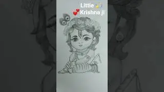 Cute 💞little Krishna ji ✨#drawing