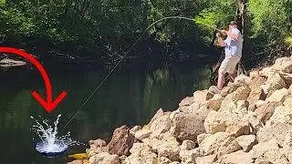 BIG BLUEGILL caught while fishing for CATFISH {Catch Clean Cook} This has NEVER happened!!