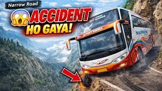 ​😱 ACCIDENT Ho Gaya! - Dangerous Narrow Road Driving | Bus Simulator Gameplay