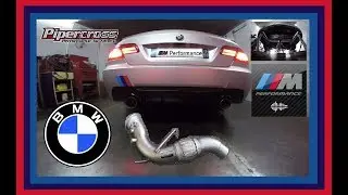 Echappement inox BMW 335d e92 ///M PERFORMANCE full tube 76mm. Amazing sound (full hd COMPLET) !