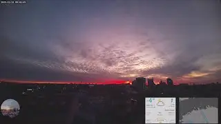 Stunning sunrise with thin clouds over Tallinn - Time-lapse - 2025-12-13
