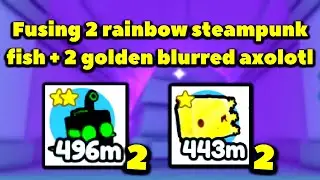 Fusing 2 rainbow steampunk fish and 2 golden blurred axolotl - PSX Trade Plaza Update