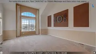 Priced at $832,000 - 1710 Cuprite Court, Castle Rock, CO 80108