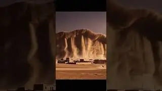 Sand Tsunami! #ai #aiart #aigenerated #disaster #nature #naturaldisaster #pov #naturelovers #shorts