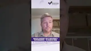 Watch Dr Mathew Abbott&rsquo;s full statement at the Senate inquiry: nteu.info/inquiryhearing