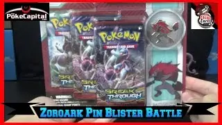 Pokemon Cards - XY Break Through Zoroark Pin Blister Opening Battle vs Chimp Cards