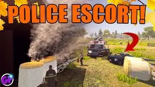 POLICE ESCORT THE FIRE DEPARTMENT! | WITH SPENCER TV | GARRETT PLAYS  FLASHING LIGHTS GAME