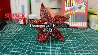 Stranger Things DIY: Demogorgon Hair clip 🌸👾 | Handmade Demogorgon Clip | Easy Clay Craft Tutorial