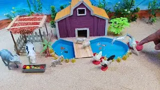 Satisfying DIY Cattle Farm | Small Farm Diorama | Barn for Cow, Wooden House, Animals