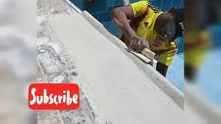 como hacer granito lavado en rompeolas de piscina