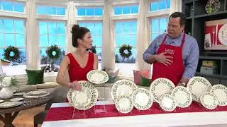 Lenox Holiday Bone China 12-Piece Buffet Set with 24K Gold on QVC