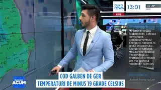 Temperaturi de -19 grade celsius. Cod galben de ger