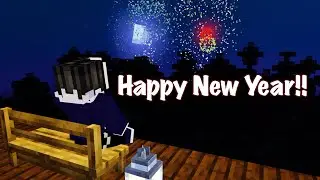 Happy new year! (Minecraft fireworks simple show)