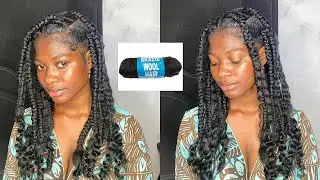 STEP BY STEP : JUMBO KNOTLESS BOX BRAIDS WITH BRAZILIAN WOOL | coi leray inspired | BEGINNER guide .