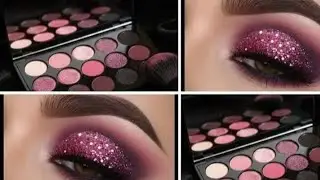 Maroon shimer eye makeup tutorial step by step for beginner