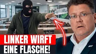 Pl&ouml;tzlich wirft ein Zuschauer eine FLASCHE?! Diese AFD Rede bringt Linken zum ESKALIEREN❗️