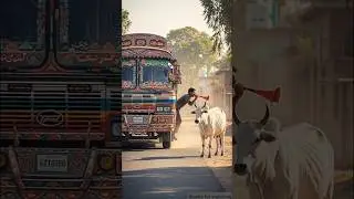 Cow Hero Saves the Village from Fire! 🔥#ai#cow #shorts