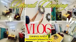 Diwali Cleaning Vlog||After work reset +Dining Area Makeover||Cozy Festive Prep #hometransformation