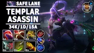 Templar Assassin Safe Lane Carry | 7.34d | Gorgc Pos 1 TA Play | Dota 2 Immortal Gameplay
