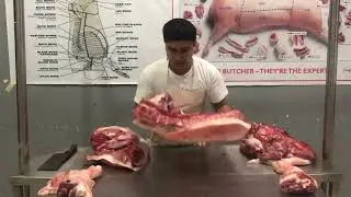 Half pork carcass deboning
