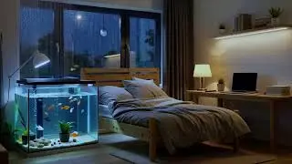 Rainy Window Ambience 🌙🎵 Calm Music for Stress Relief & Deep Sleep