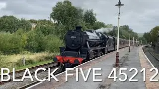 Heritage Steam Locomotive Black Five BR 45212 Rawtenstall Station East Lancashire Railway 18/09/2025