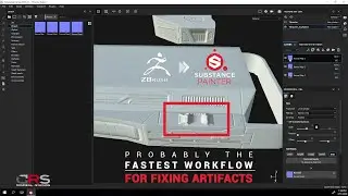 The Fastest method for fixing Normal Maps baking artifacts in Substance Painter with DRS Tools  6/6
