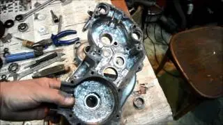 Sachs 50. Crankshaft installation, gearbox assembly