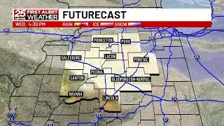 Scattered light snow chances to end the year